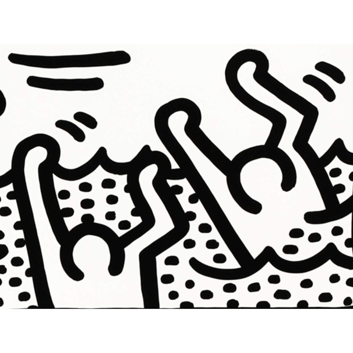Keith harings man on dolphin print