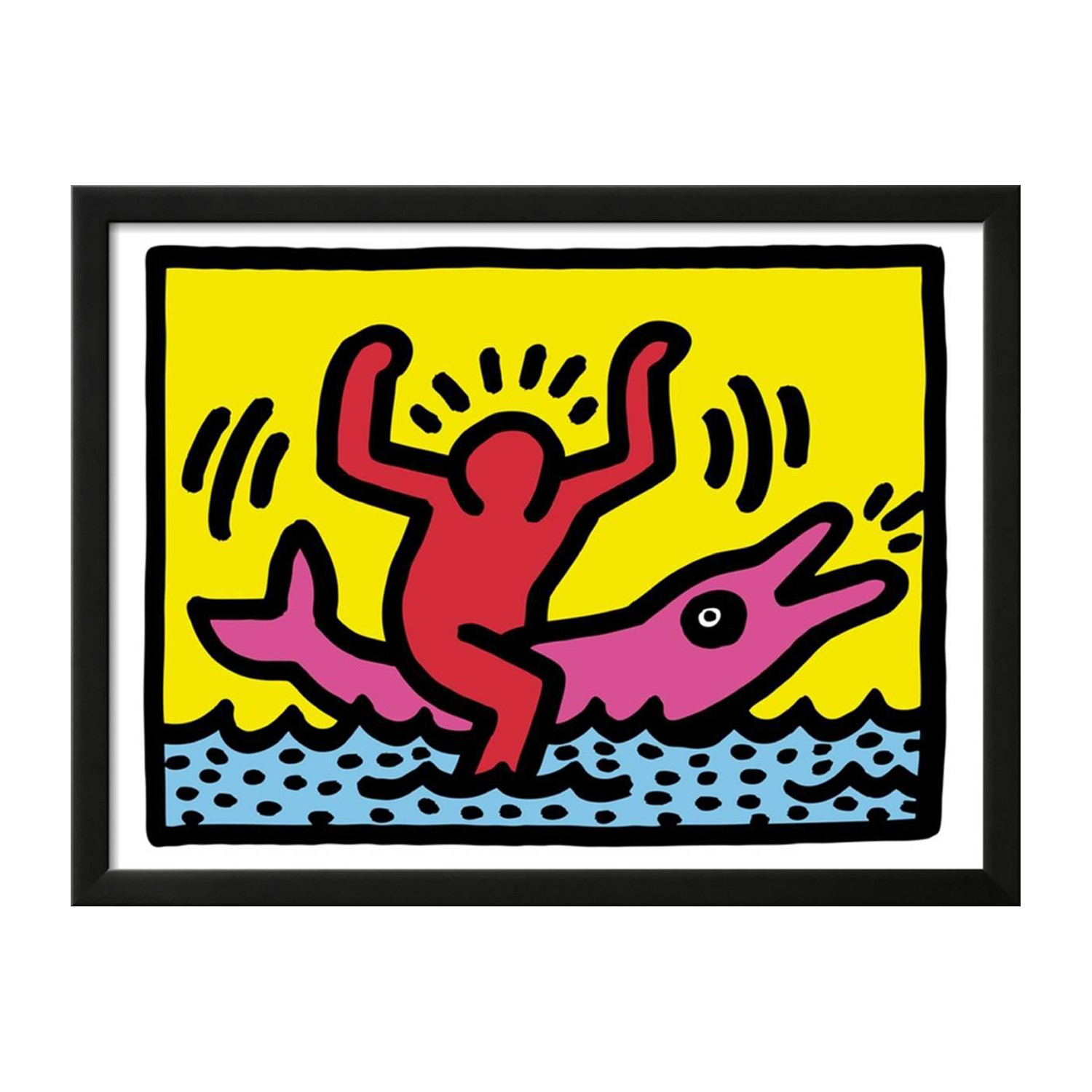 Keith haring pop shop dolphin rider w x h x d