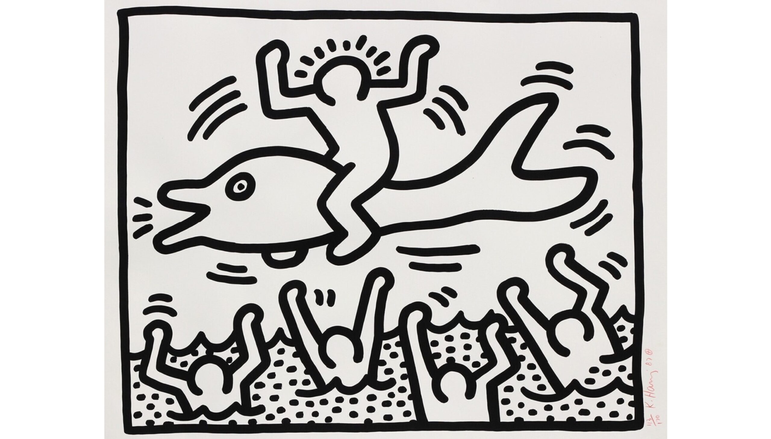 Untitled man on a dolphin by art please