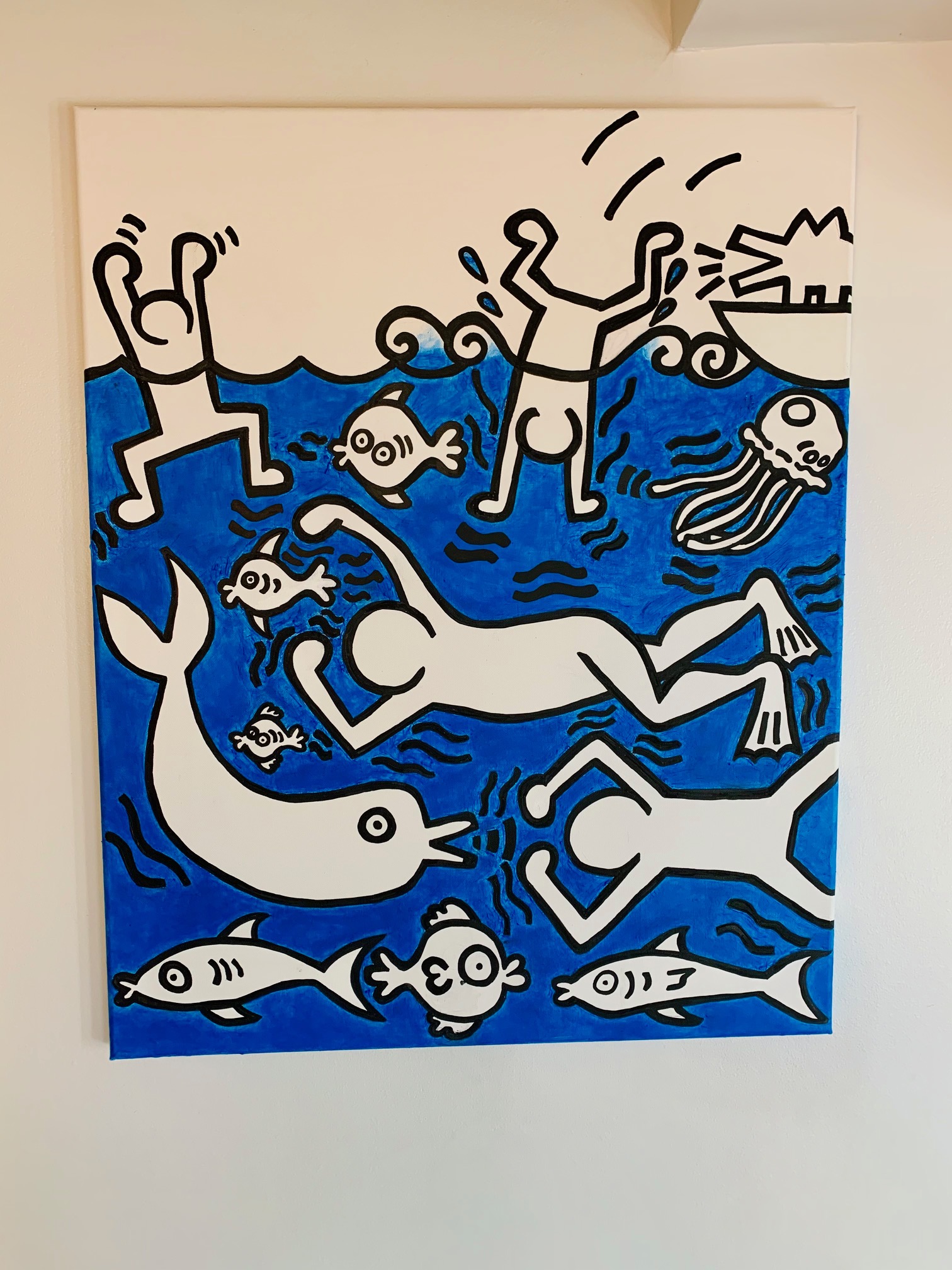 Keith haring inspired paintings â tiny kelsie