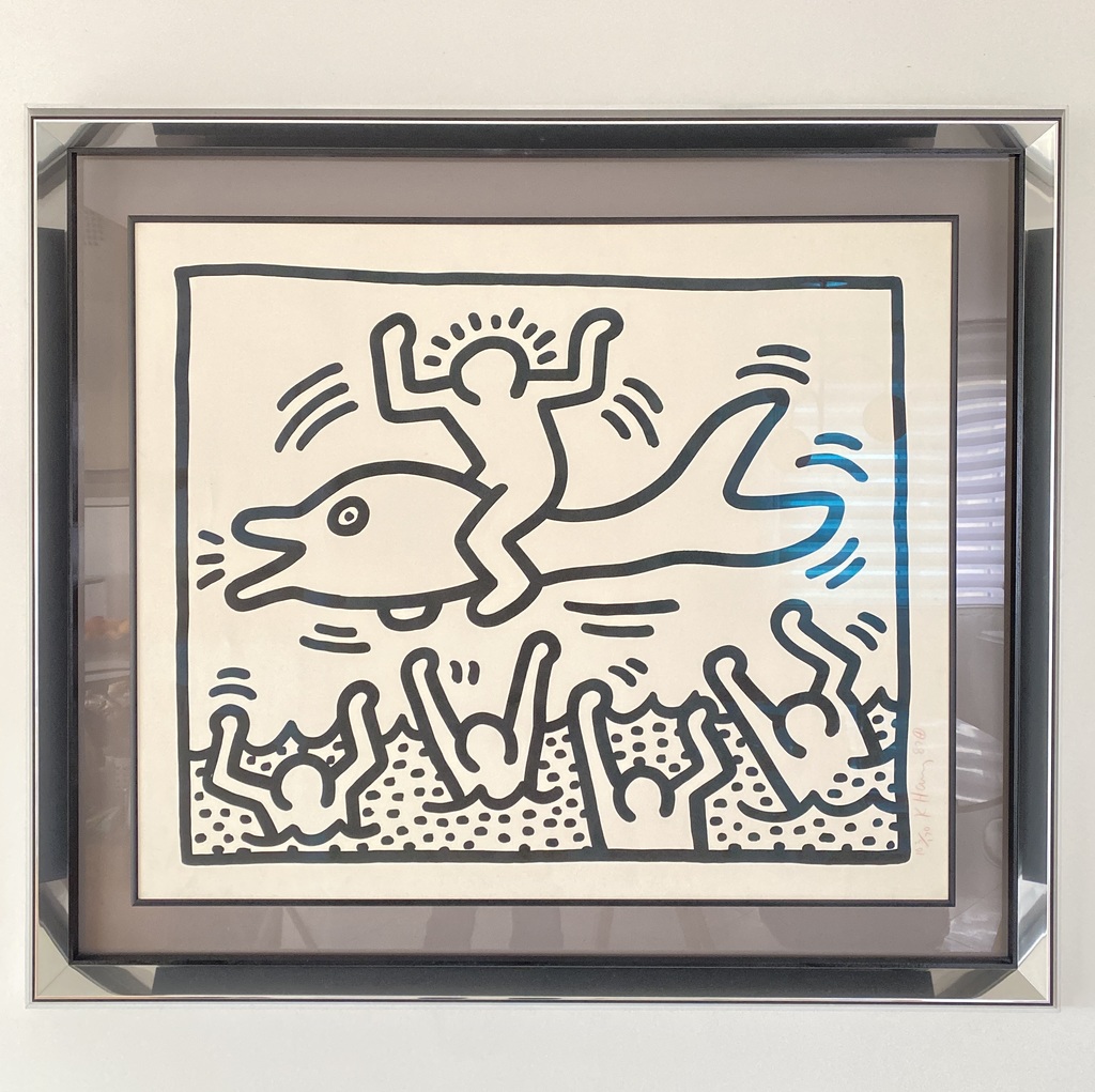 Man on dolphin by keith haring buy art online