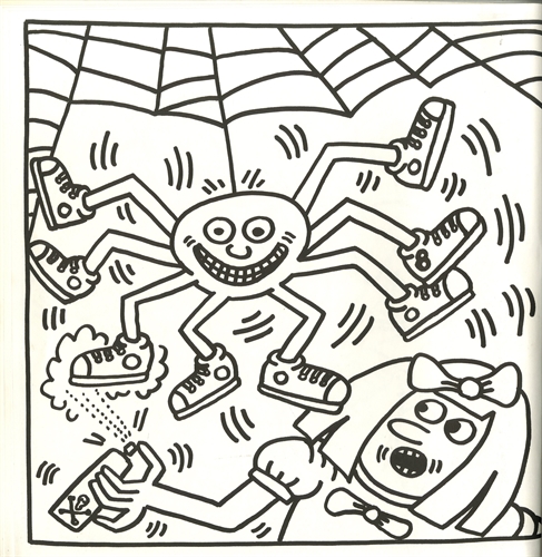 Lithographs coloring book by keith haring on auctions