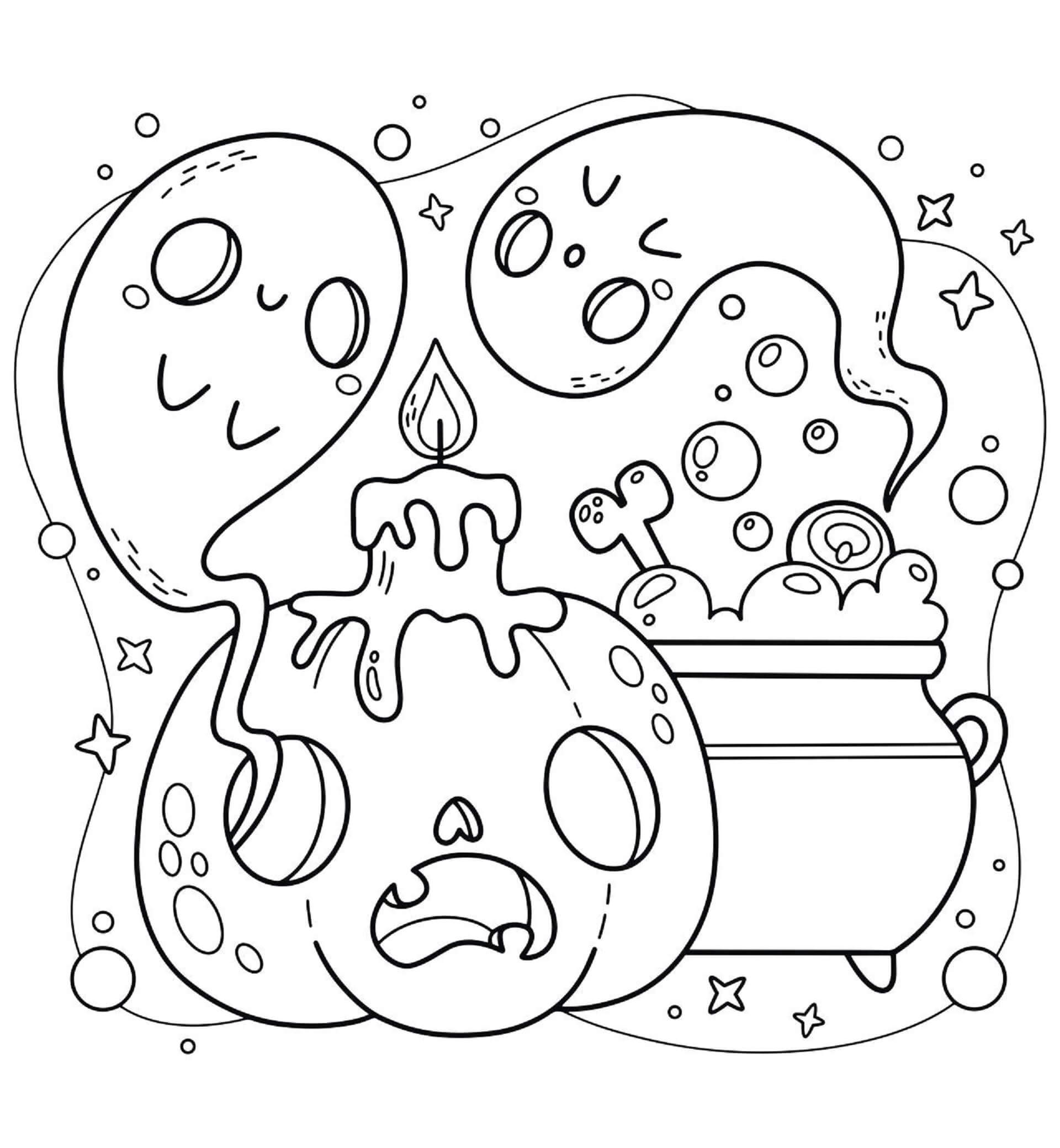 Ghost coloring pages