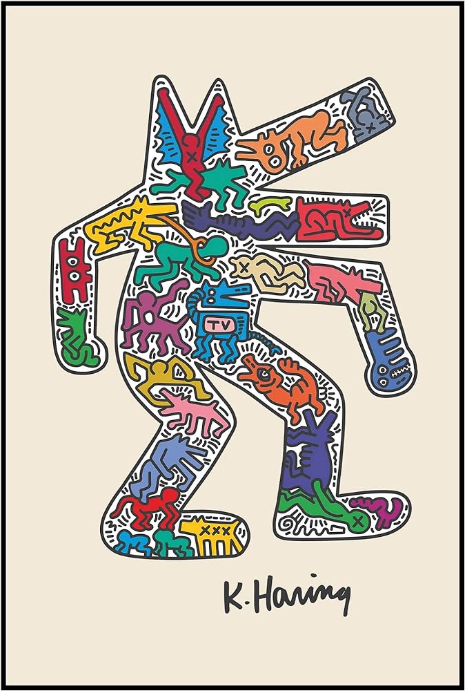 Miracle spirit keith haring poster