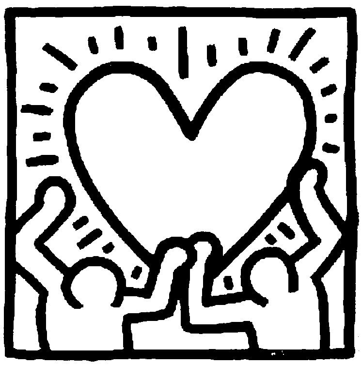 Keith haring heart keith haring arte famosa pinturas famosas