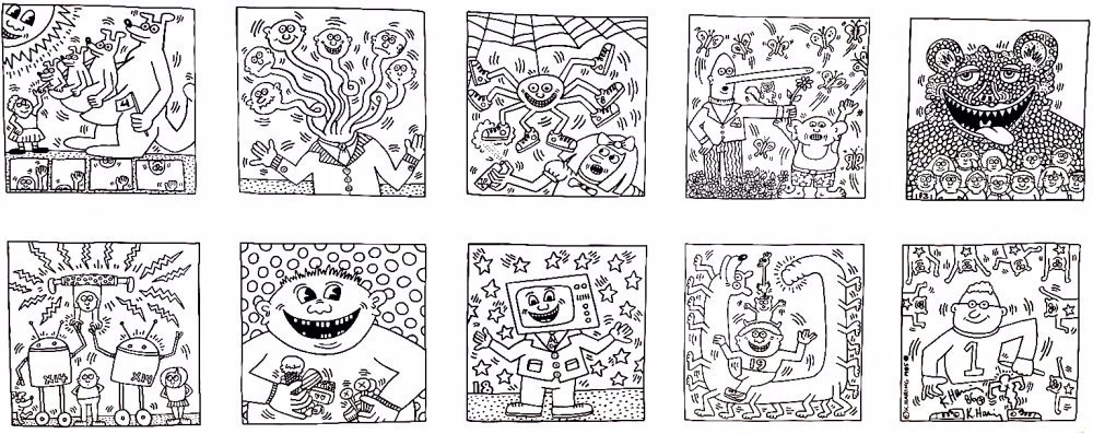 Coloring book by keith haring on