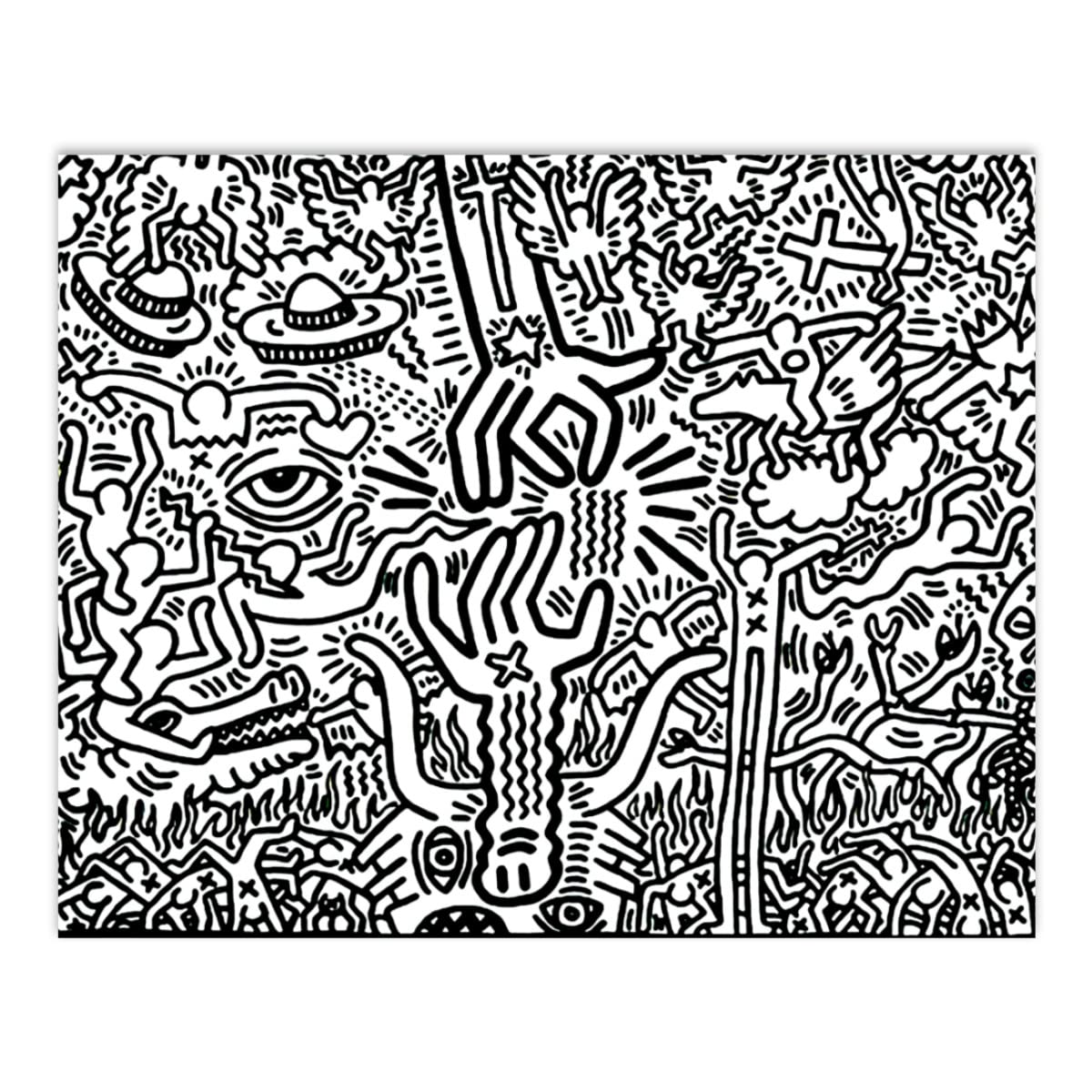 Diy number oil painting keith haring number oil painting number kit loring book hand painted digital oil painting diy painting home canvas oil painting gifts for adults kids painting with number