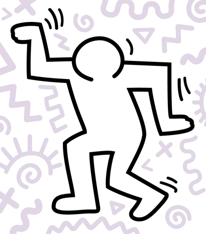 Dancing figure by keith haring coloring page free printable coloring pages