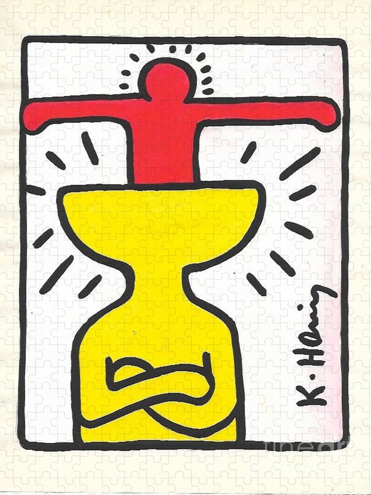 Keith haring artwork jigsaw puzzle by new york artist