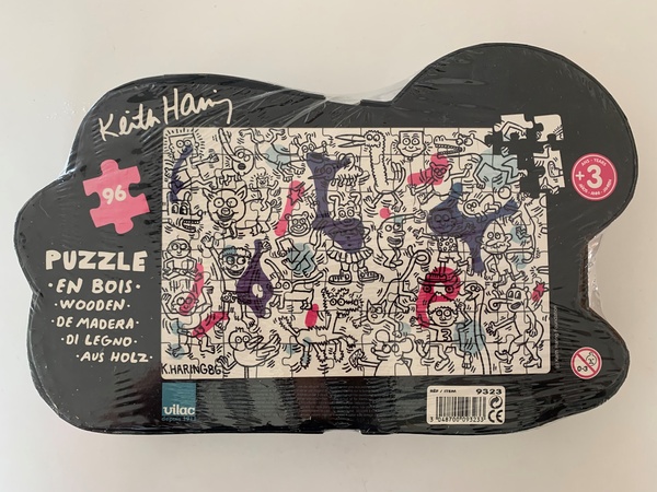 Keith haring piece wooden jigsaw puzzle by vilac