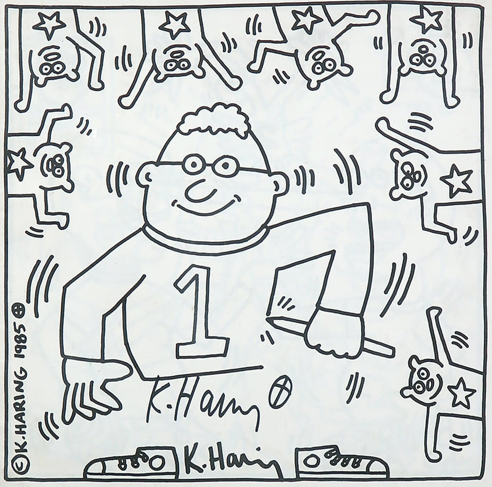 Keith haring coloring book signed kunstgalerie art