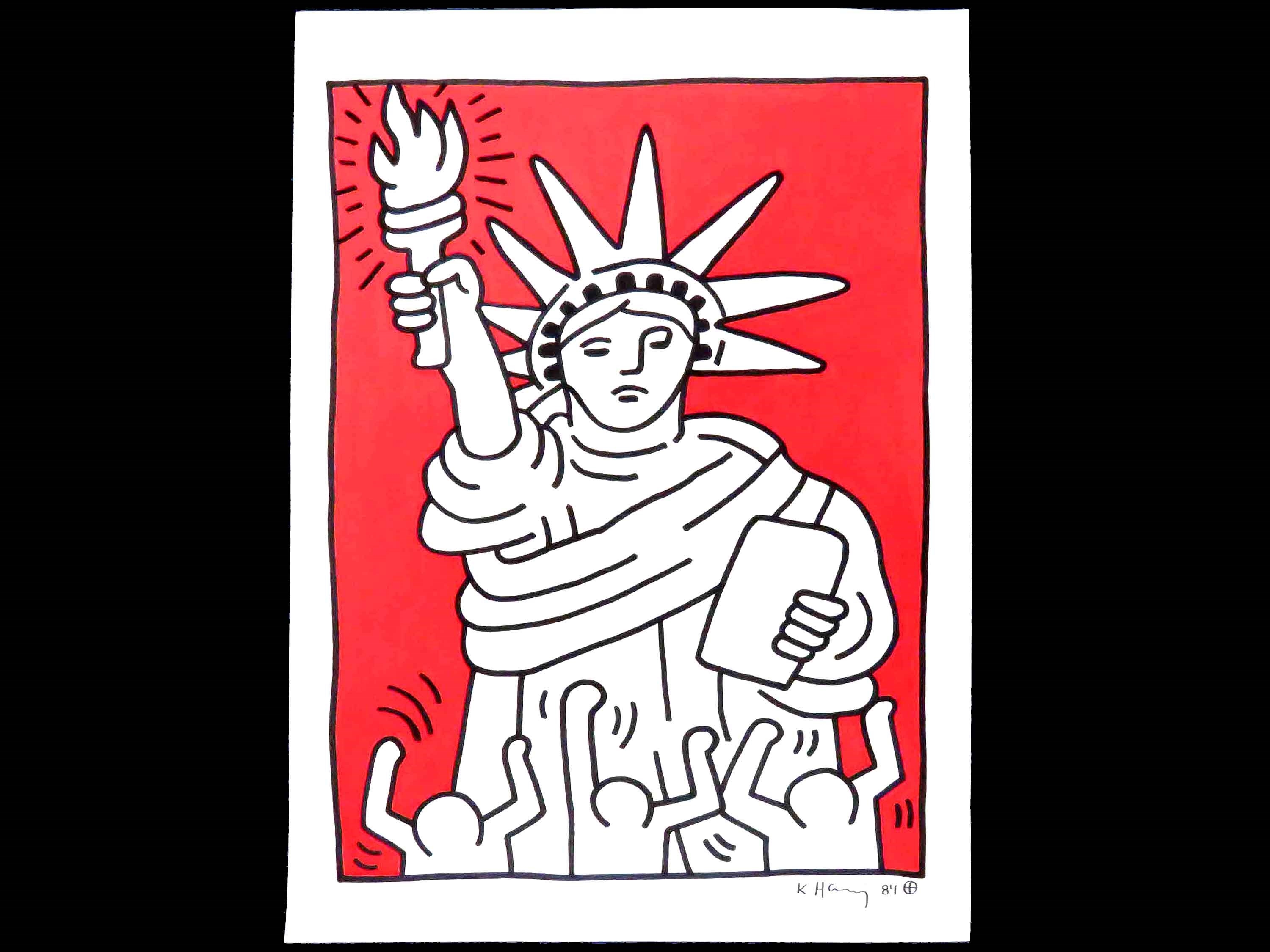 Keith haring statue of liberty