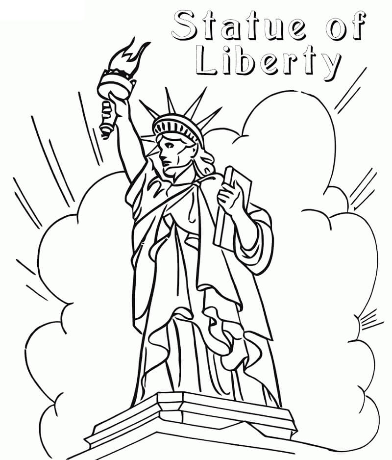Statue of liberty coloring pages