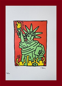 Keith haring statue of liberty