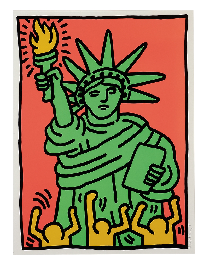 Keith haring statue of liberty
