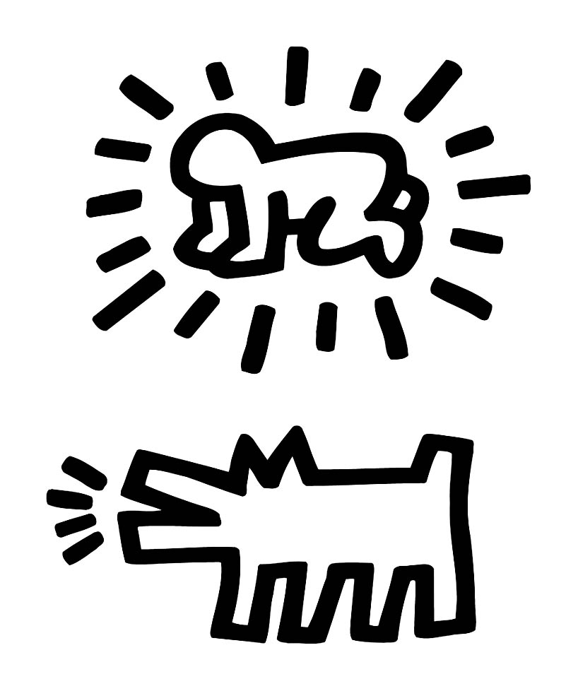 Keith haring to color for children