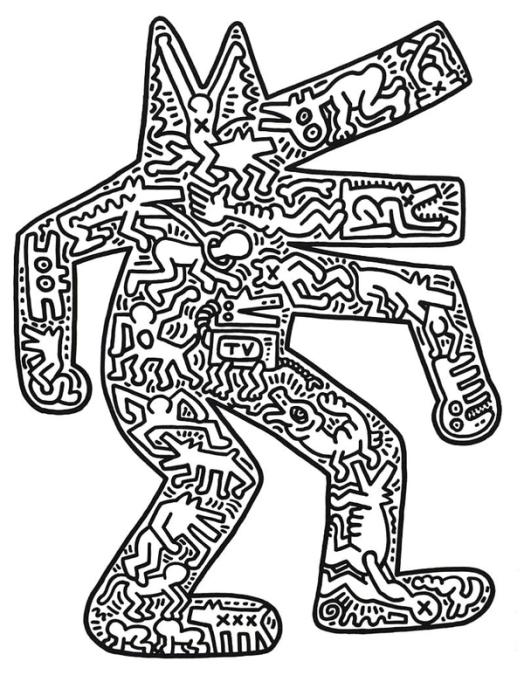 Dog by keith haring background meaning