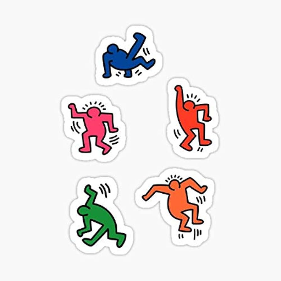 Keith haring figures sticker