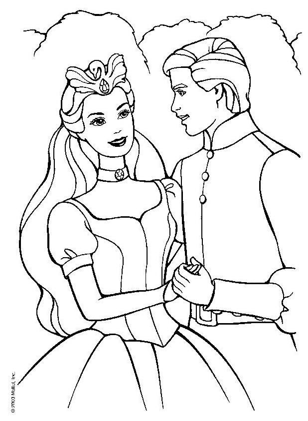 Barbie and ken coloring page