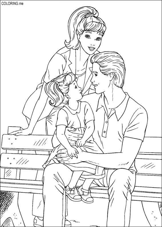 Page barbie ken and their children