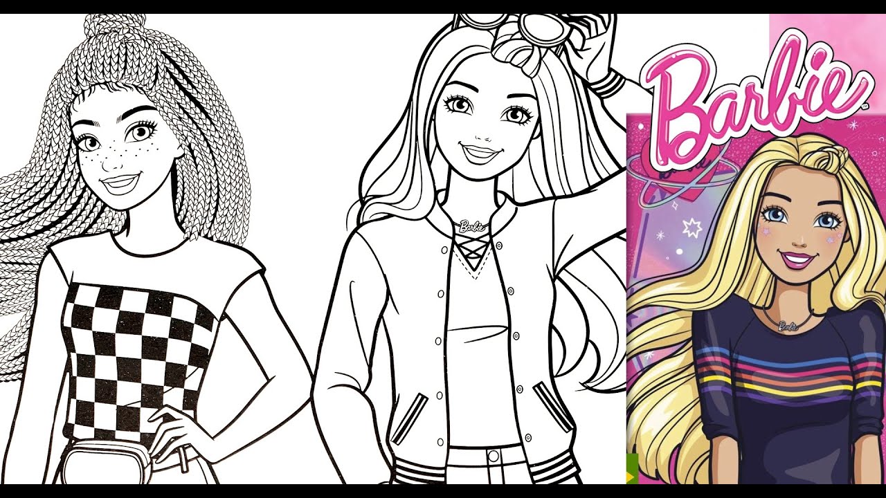 Music barbie coloring page coloring malibu barbie and music barbie guitar coloring book barbie