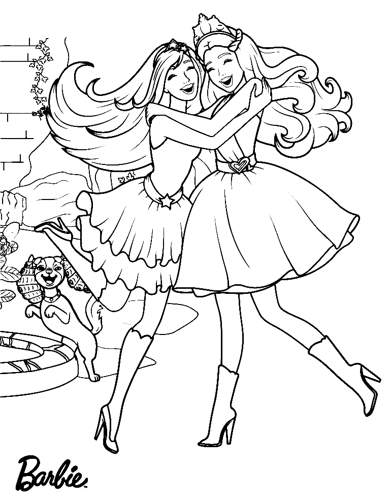 Barbie coloring pages printable for free download