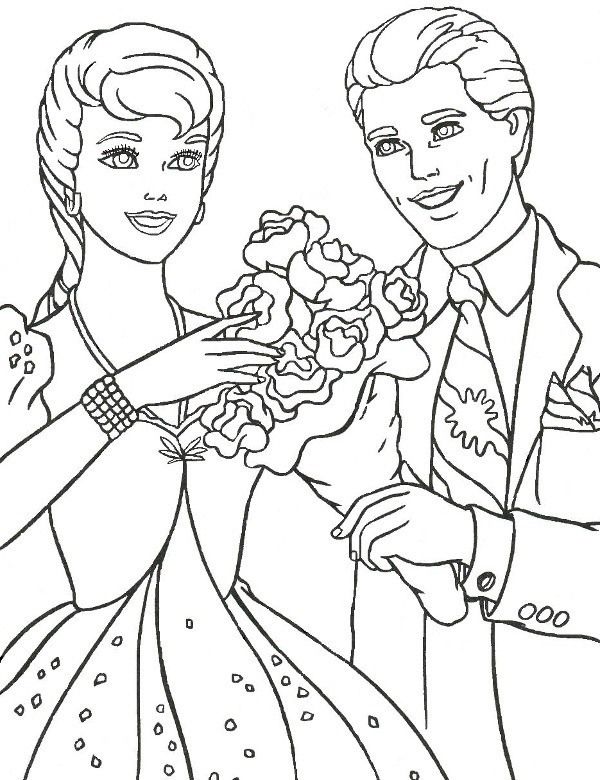Barbie i ken kolorowanka cartoon coloring pages barbie coloring coloring pages