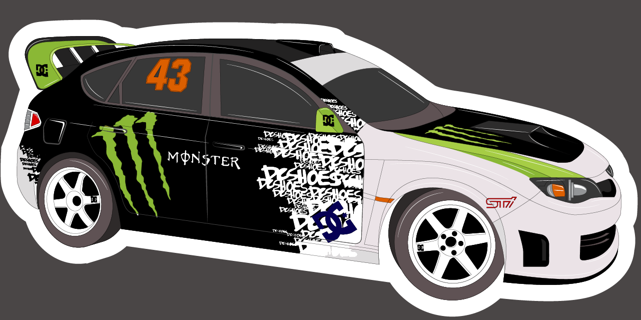 Race car racing colour