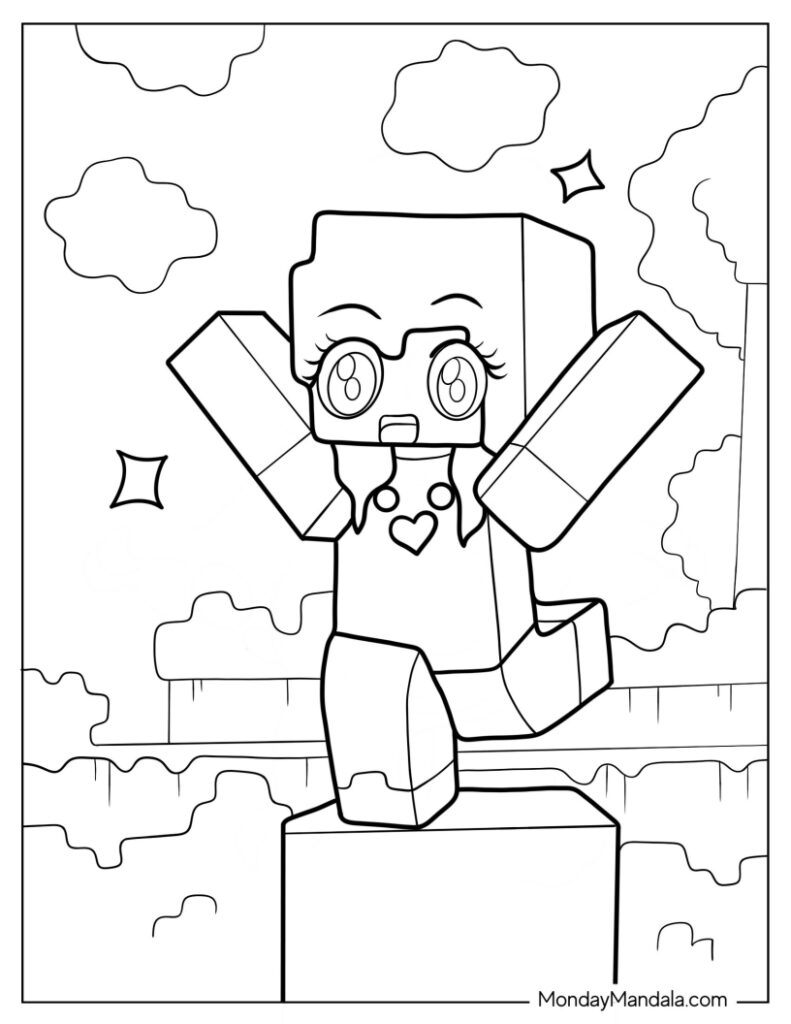 Aphmau coloring pages free pdf printables