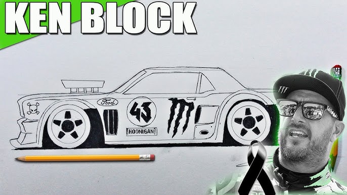 How to draw a ford ustang hoonicorn rtr drawing d car coloring ken block ford ustang v