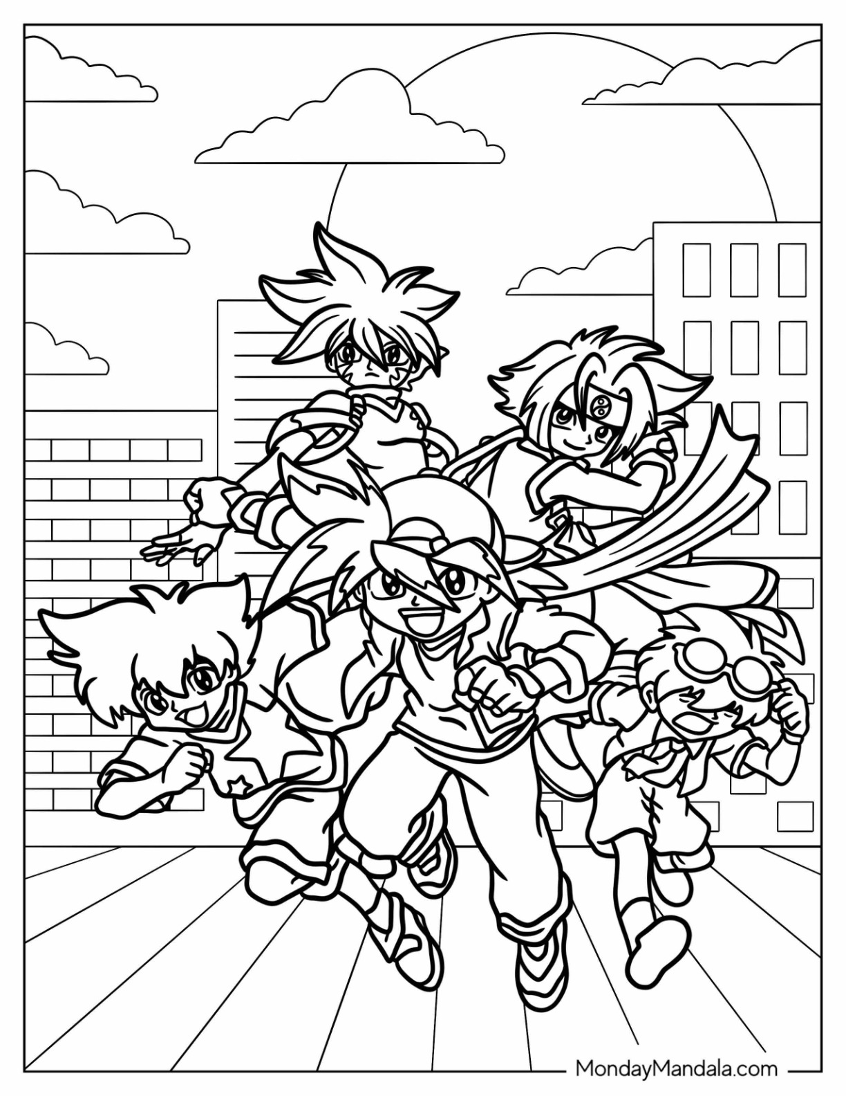 Beyblade coloring pages free pdf printables
