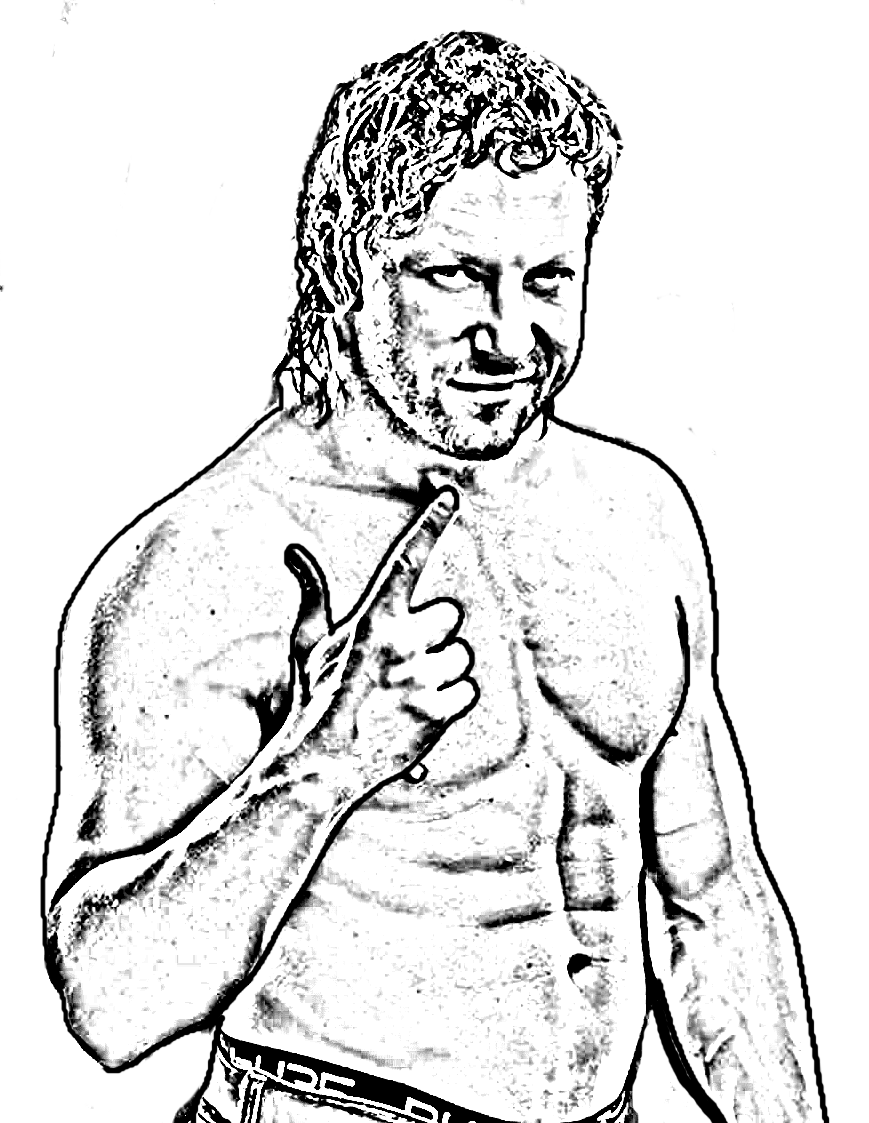 Kenny omega from wwe world wrestling entertainment coloring page