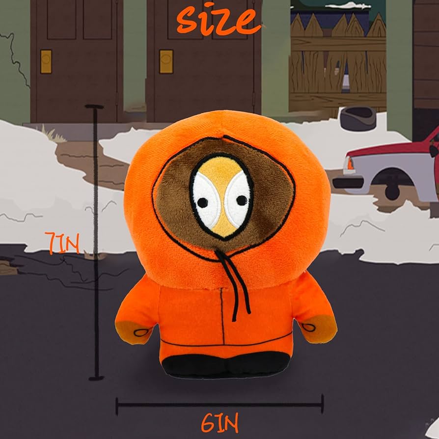 Yzonu south north park plush toys kyle cartman kenny butters soft plush doll cute plush pillow stuffed animals toy birthday gifts for children adults and fansïkennyï toys games
