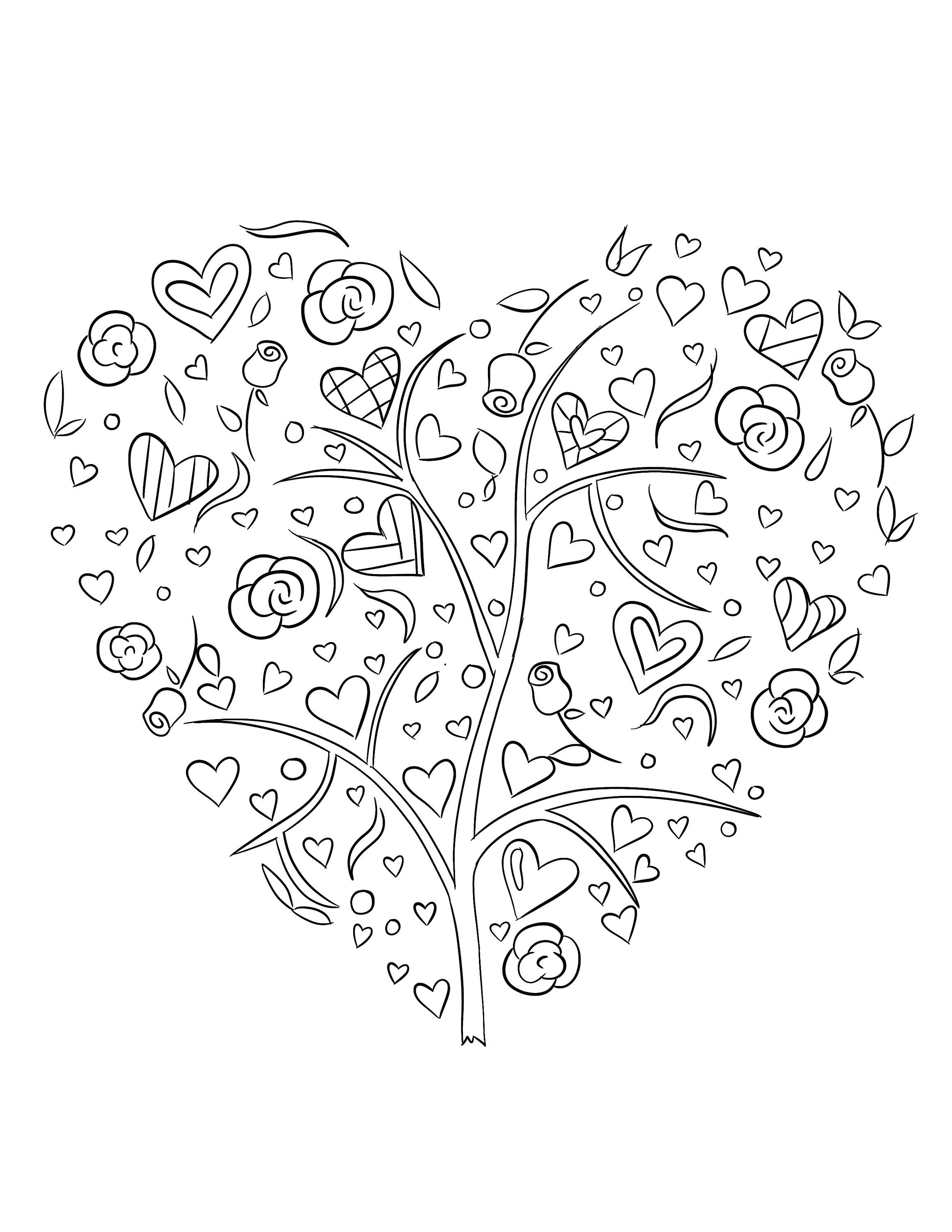 Valentines day coloring pages heart designs valentines day activity printable coloring pages for valentines day mothers day