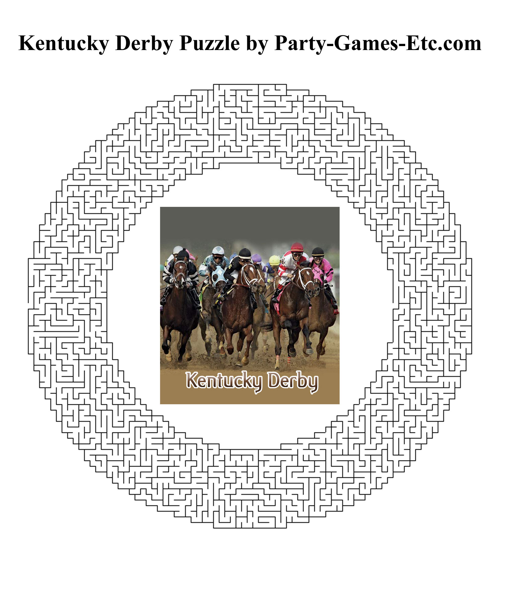 Kentucky derby party games free printable games and activities for a holiday celebration