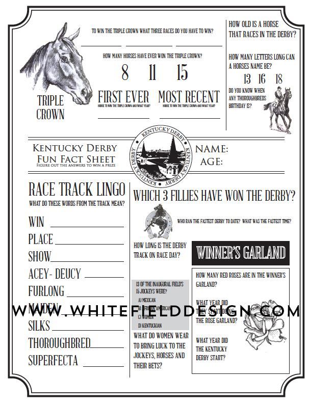 Derby party printables digital pdf product derby ideas kentucky derby party kentucky derby