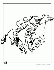 Horse racing coloring page kentucky derby derby horse derby