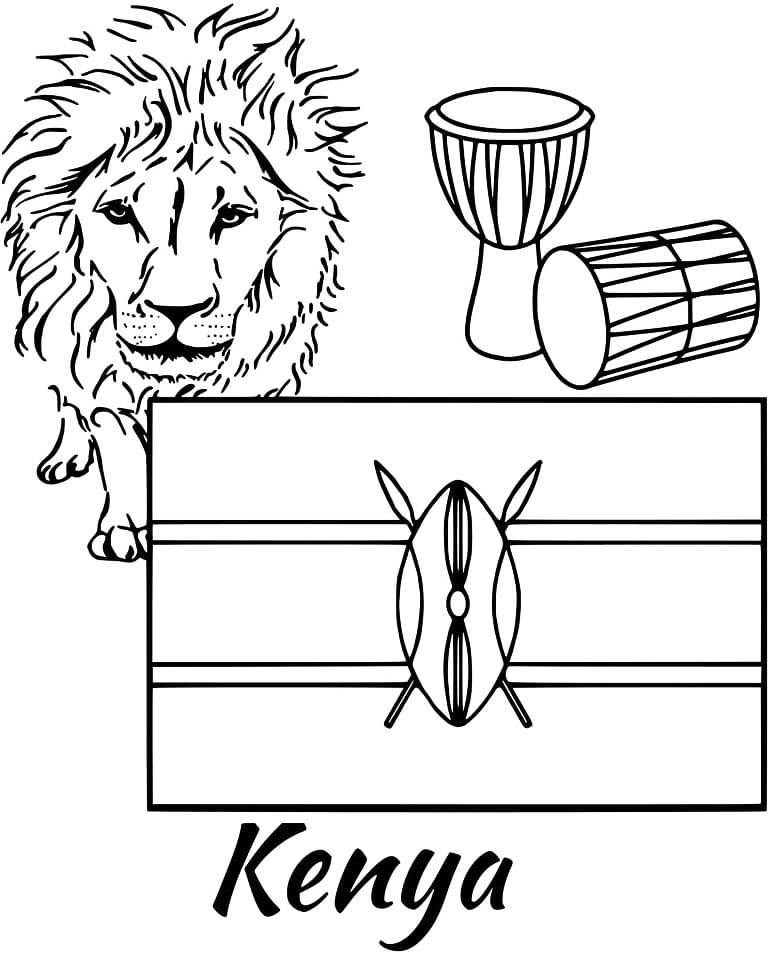 Kenya coloring pages