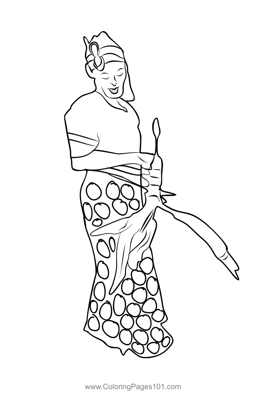 Kenya agricultural coloring page for kids