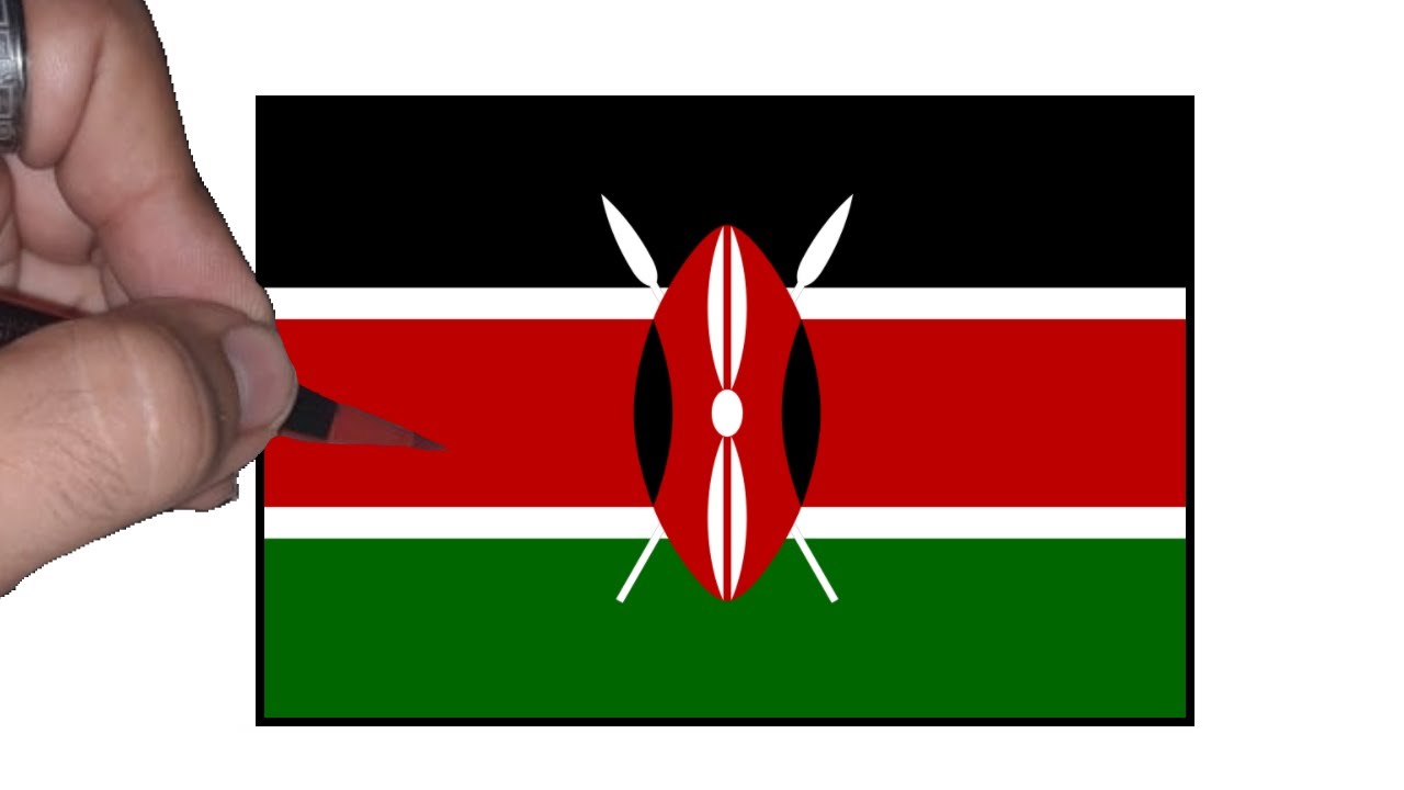 How to draw the flag of kenya