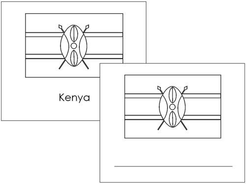 African flags outlines