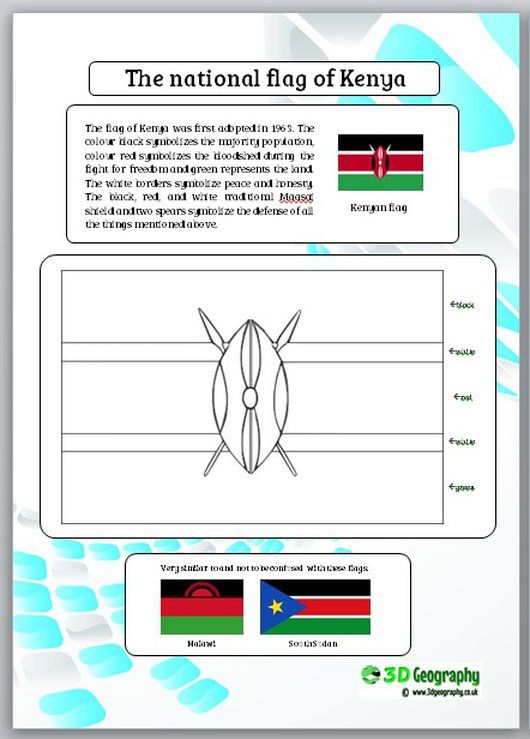 Kenya flag kenya flag kenya geography for kids