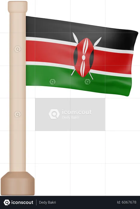 Kenya flag flag d icon download in png obj or blend format