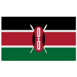 Kenya flag simple sticker