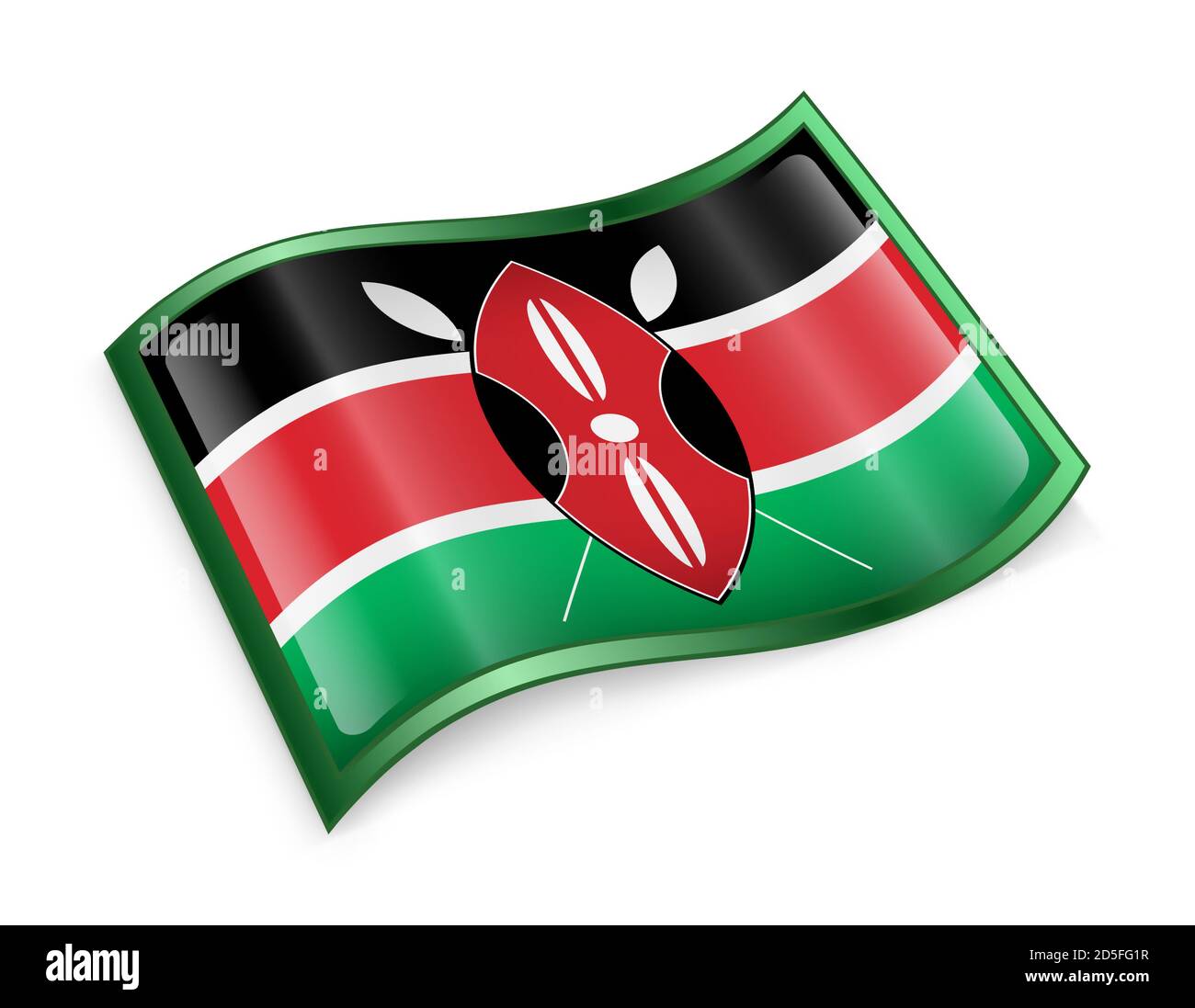Nairobi flag cut out stock images pictures