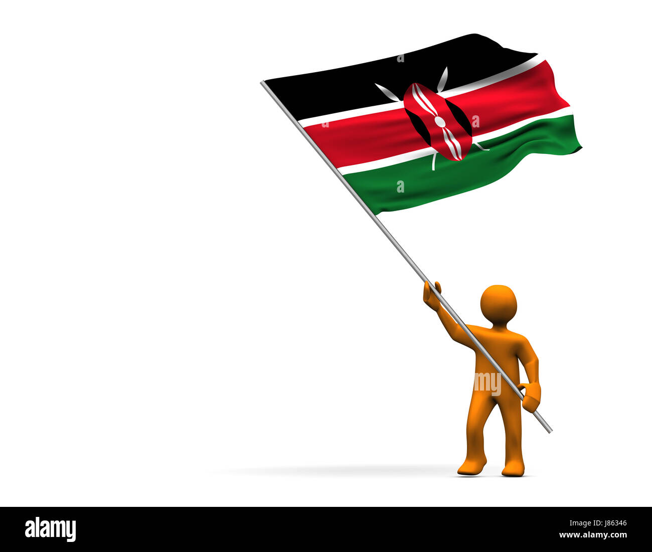 Kenya flag cut out stock images pictures