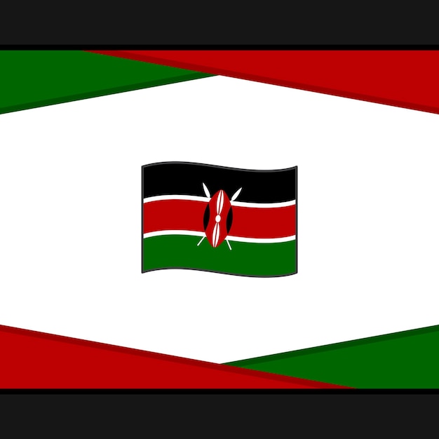 Premium vector kenya flag abstract background design template kenya independence day banner social media post kenya vector