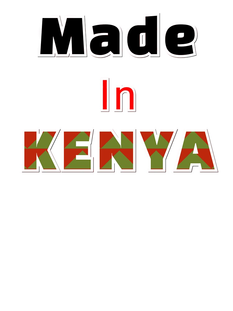 Made in kenya design with kenyan flag colors kids t