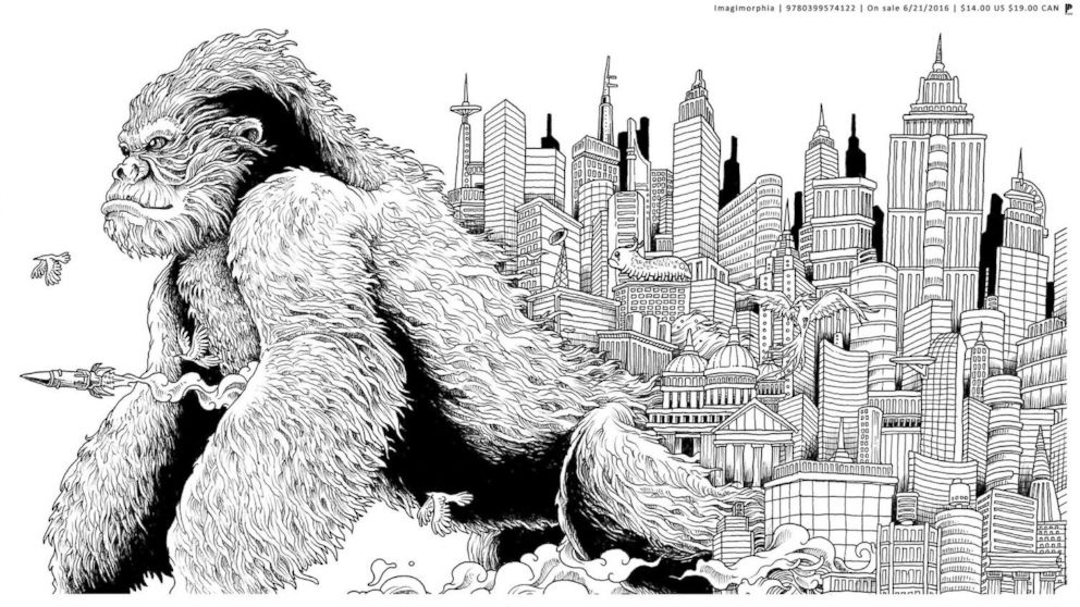 Artist kerby rosanes live streams an extreme coloring book drawing
