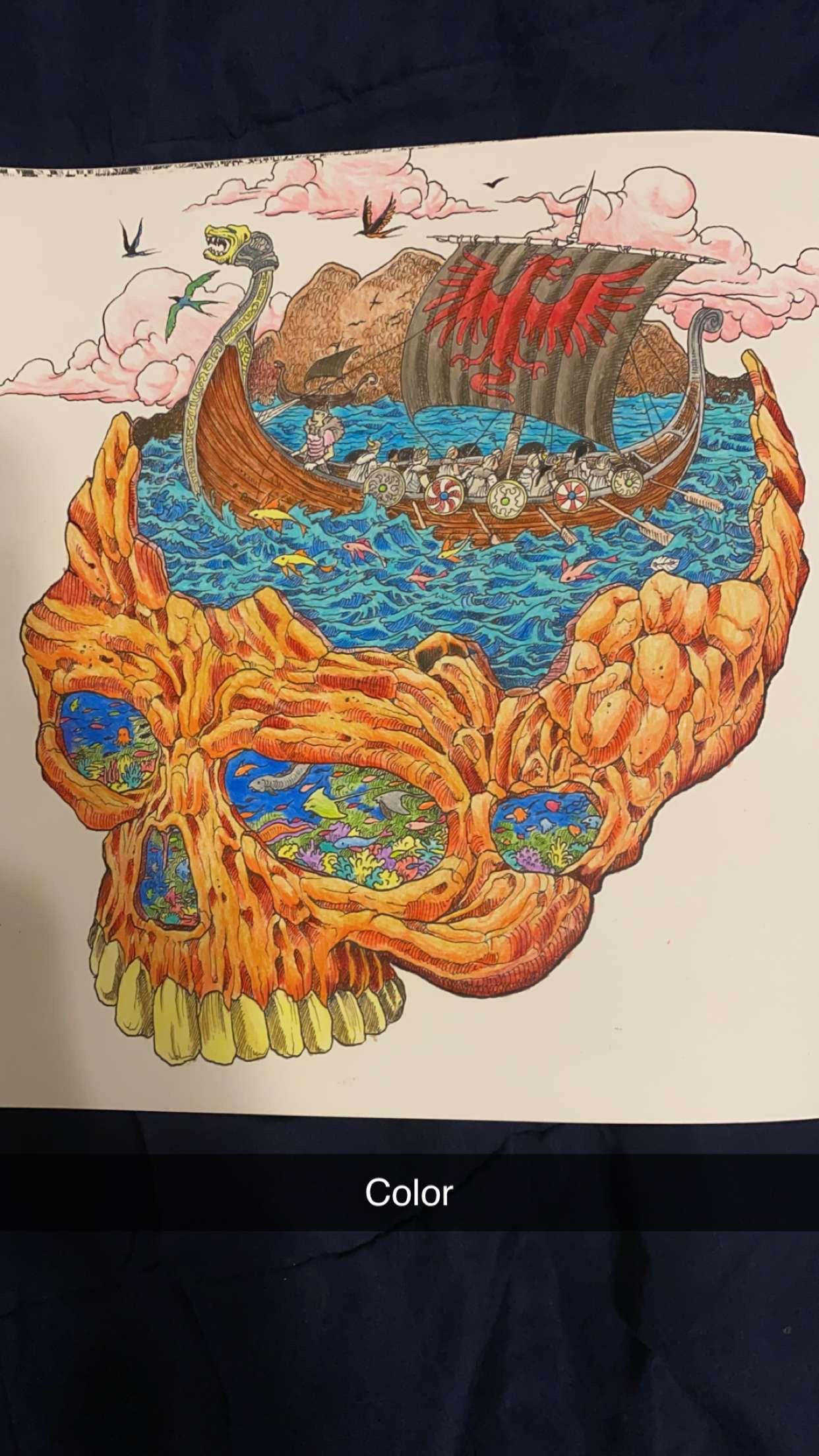 Pleted color page from a kerby rosanes coloring book any advice about coloring would be awesome i dont do it very often rartadvice
